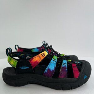 KEEN Newport Retro Tie Dye Hiking Sandal Womens 9.5 Waterproof Bungee Multicolor